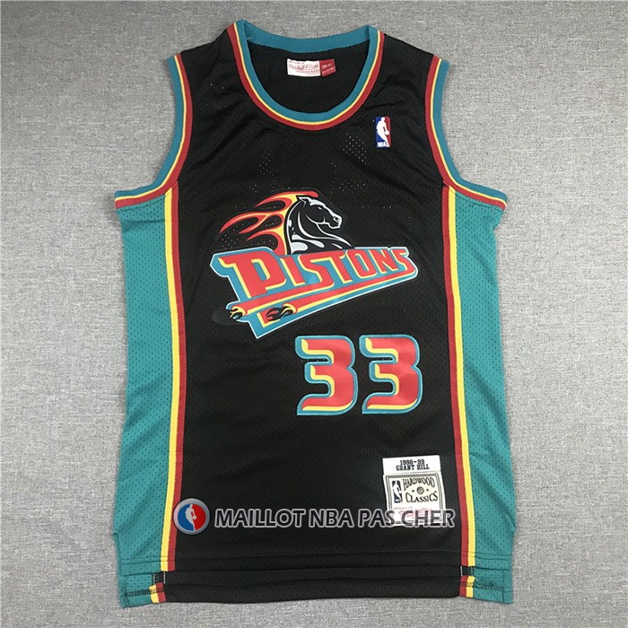 Maillot Detroit Pistons Grant Hill Mitchell & Ness 1998-99 Noir